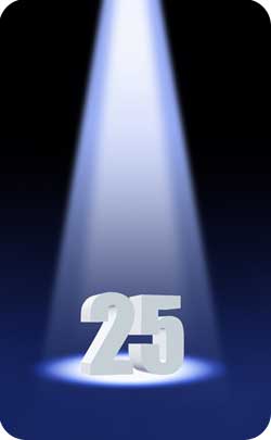 spotlight on 25 years 25th year wedding anniversary under the spotlight