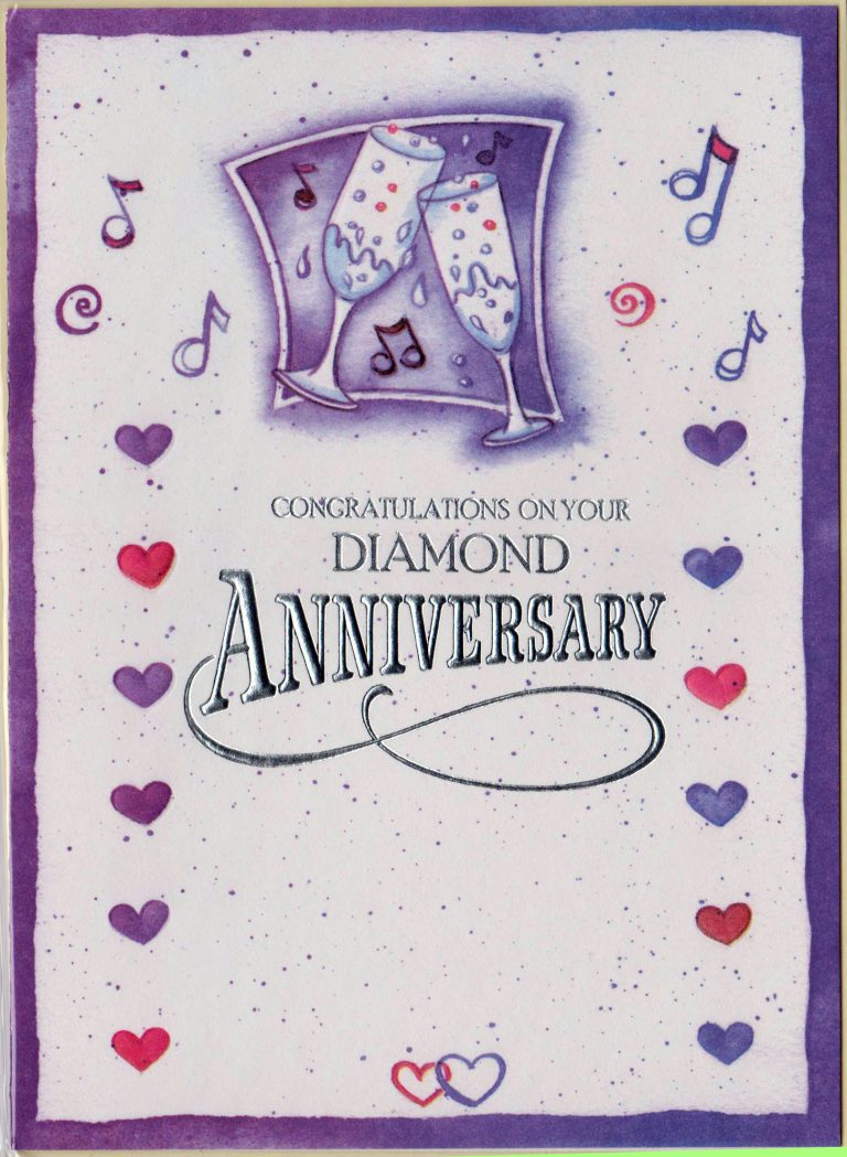 Congratulations on your Diamond Anniversary