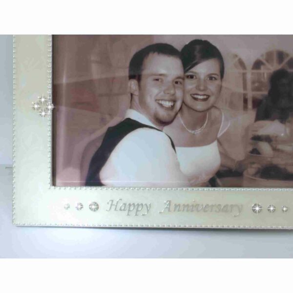 Happy Anniversary photo frame 6 x 4 Inch close up of frame edge