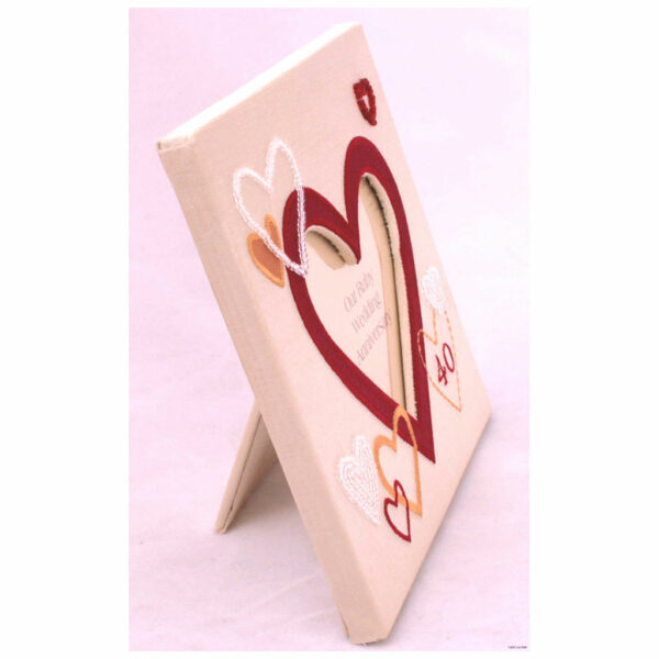 40 Happy Years Embroidered Photo Frame and Album gift set by Bambisso - Image 4