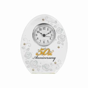 50th Wedding Anniversary Mirror and Clock Gift