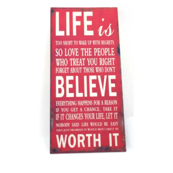 Tin Plaques for Life - Life is...