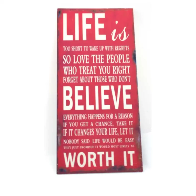 Tin Plaques for Life - Life is...
