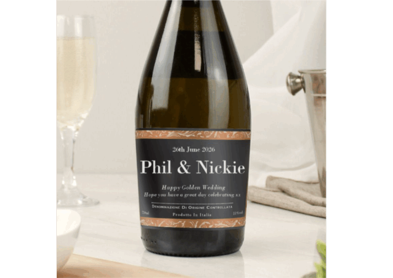 Personalised Wedding Anniversary Prosecco