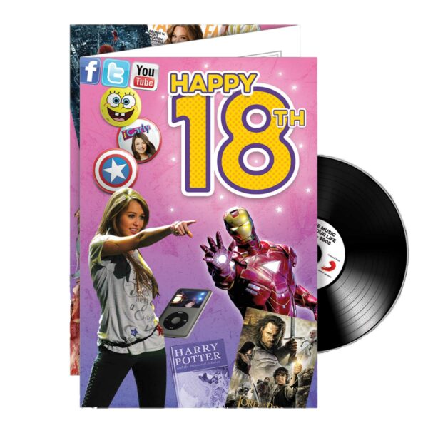 18th Birthday gifts; Music CD and Greeting Card in one.