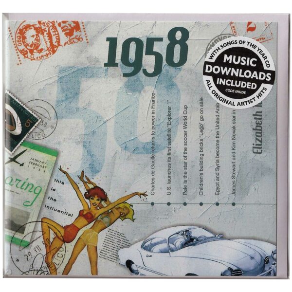 67th Anniversary Card with Original Hit Music of 1958. A Time to Remember, The Classic Years. - Image 9