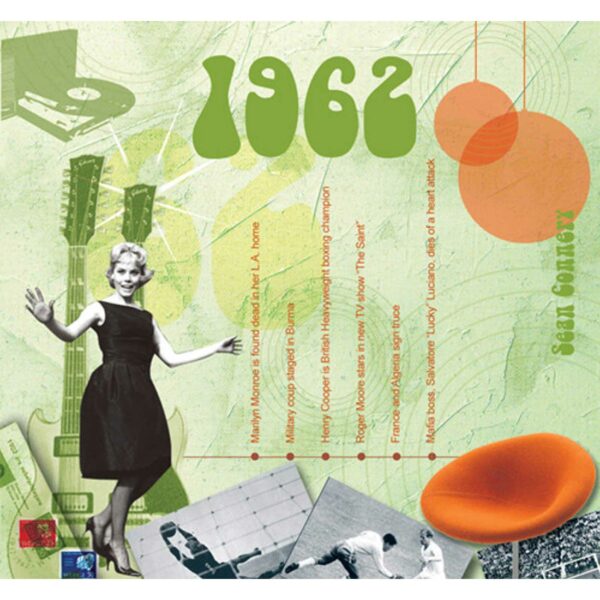 63rd Anniversary Card with Original Hit Music of 1962. A Time to Remember, The Classic Years. - Image 2