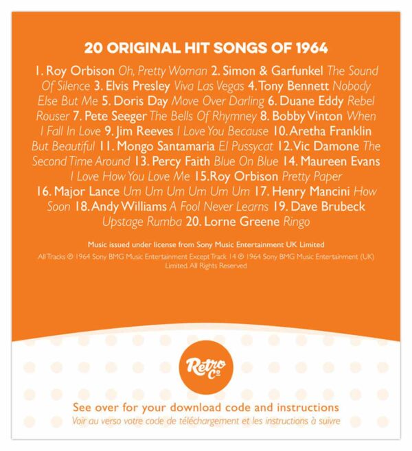 60th Anniversary Card 1964 a time to remember tracklist