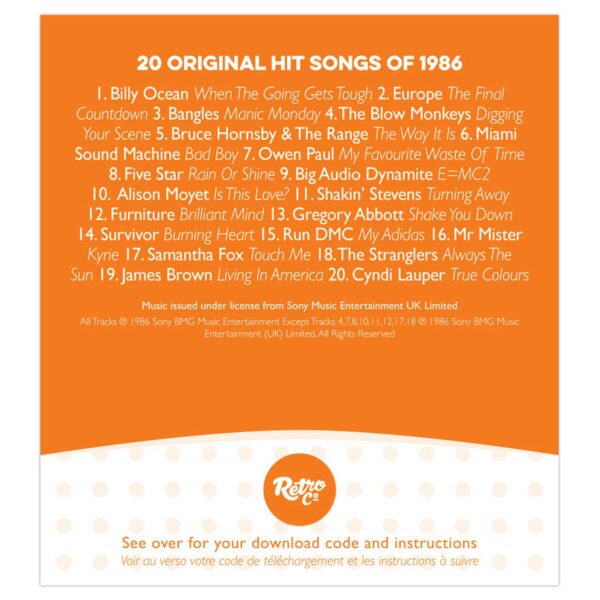 39th Anniversary Card with Original Hit Music of 1986. A Time to Remember, The Classic Years. - Image 3