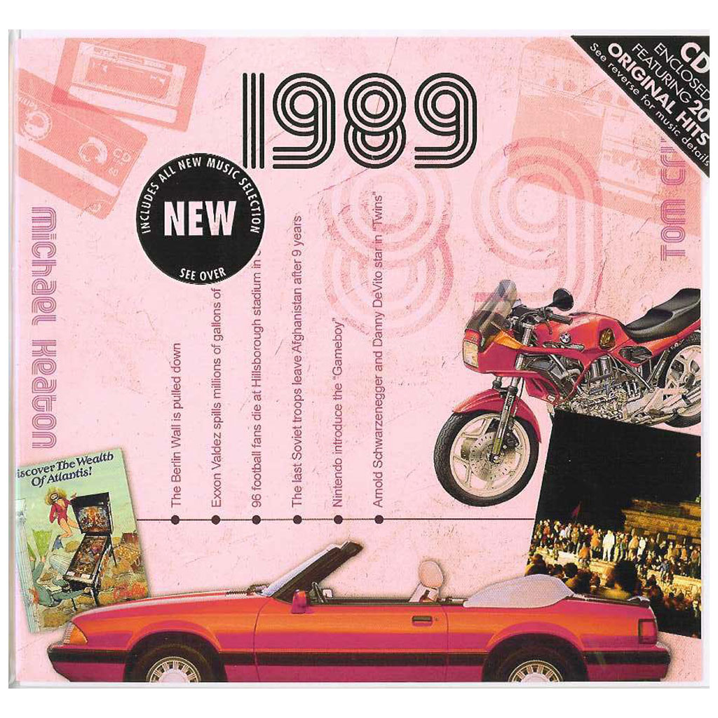 35th Anniversary Card with Original Hit Music of 1989. A Time to Remember, The Classic Years.