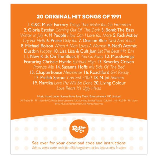 34th Anniversary Card with Original Hit Music of 1991. A Time to Remember, The Classic Years. - Image 3
