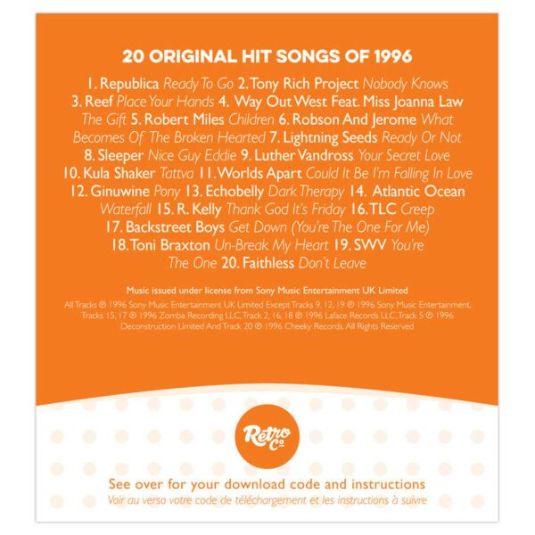29th Anniversary Card with Original Hit Music of 1996. A Time to Remember, The Classic Years. - Image 4