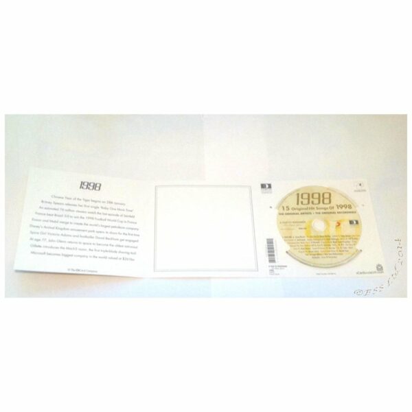 27th Anniversary Card with Original Hit Music of 1998. A Time to Remember, The Classic Years. - Image 4