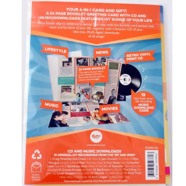 30th Booklet Greeting Card With Music Download - Image 2