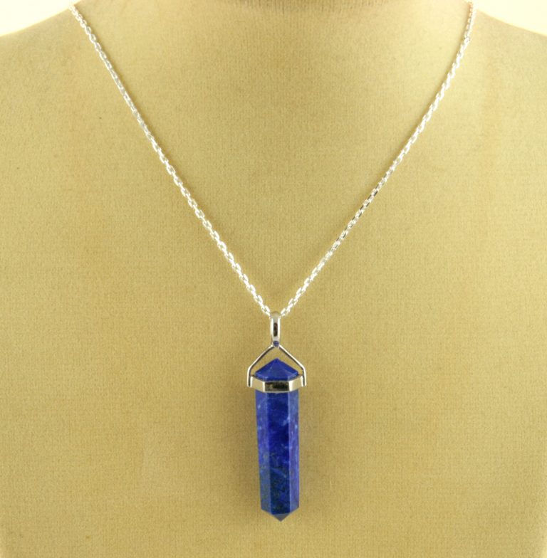 Lapis Lazuli Crystal Point Pendant