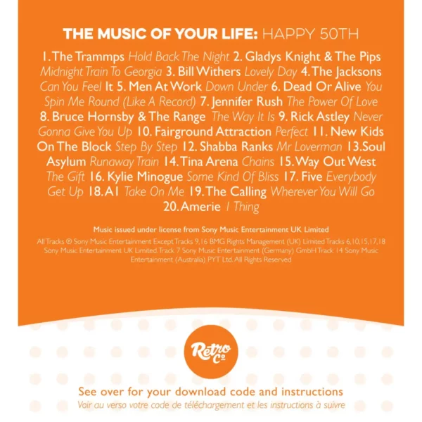 The Music of your Life: Happy 50th Booklet Greeting Card With Music Download - Image 2