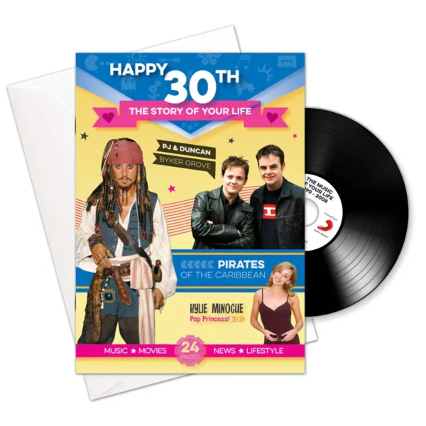 30th Booklet Greeting Card With Music Download