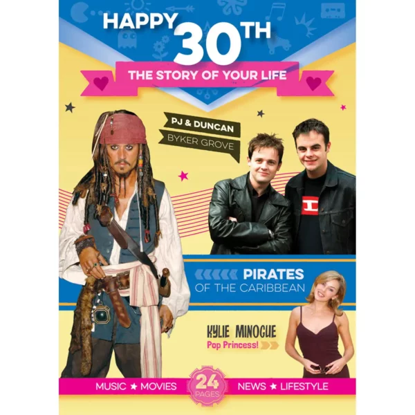 30th Booklet Greeting Card With Music Download - Image 4