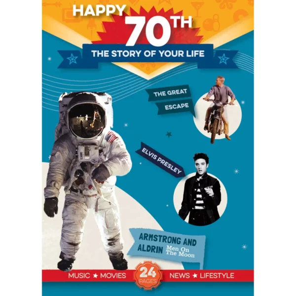 The Music of your Life: Happy 70th Booklet Greeting Card With Music Download - Image 3