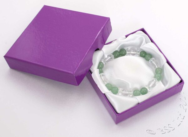 Aventurine and Crystal bracelet in a presentation jewellery box