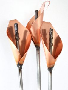 7th Year Wedding Anniversary Copper & Steel Calla Lilly