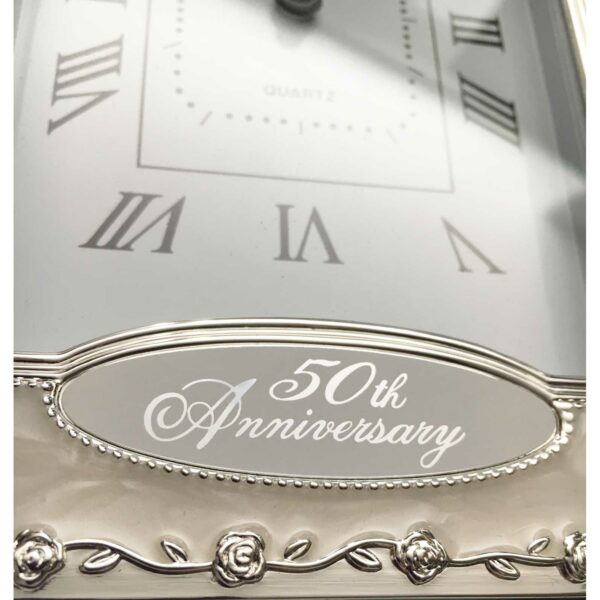 Celebration Golden Wedding 50th Anniversary Clock detail