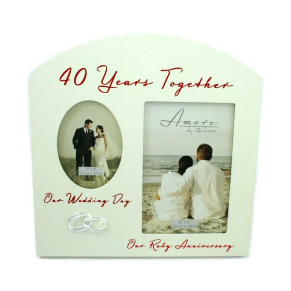 Amore 40 Years Together Then and Now Photo Frame - Image 4
