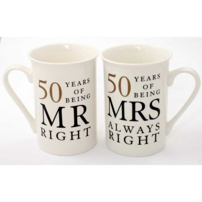 Mr & Mrs Right 50th Anniversary Gift Set wbwg67750 shop for Mr & Mrs Right 50th Anniversary Gift Set