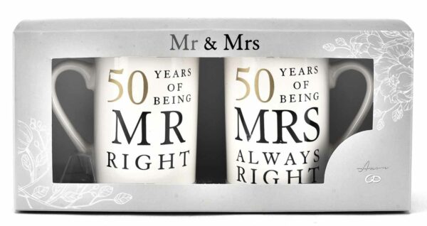 Mr & Mrs Always Right 50 Years boxed