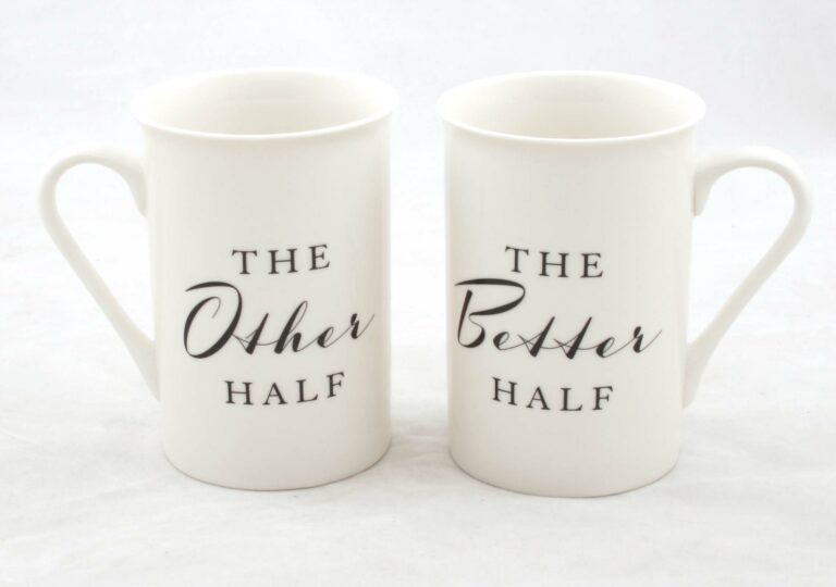 The Other/Better Half China Mugs Gift Set