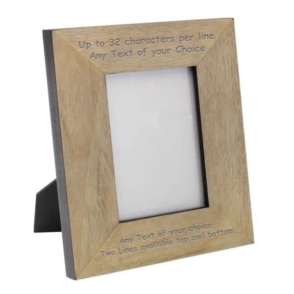 Personalised Wooden photo frame ~ Weddings, Anniversaries, Birthday gifts etc.
