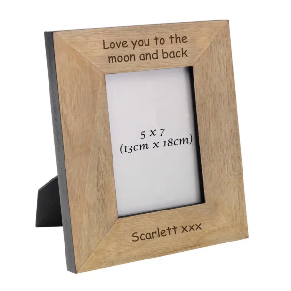 Personalised Wooden photo frame ~ Weddings, Anniversaries, Birthday gifts etc. - Image 5