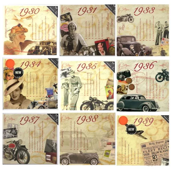 1930's Birthday Greeting Card and Gift in one, includes Hit Music of the year