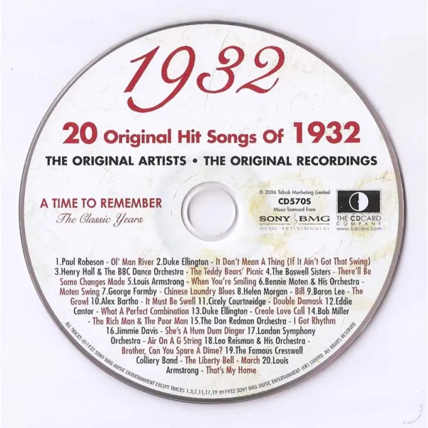 1930's Birthday Greeting Card and Gift in one, includes Hit Music of the year - Image 12