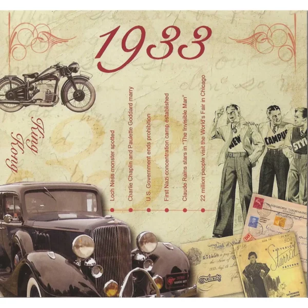 1930's Birthday Greeting Card and Gift in one, includes Hit Music of the year - Image 4