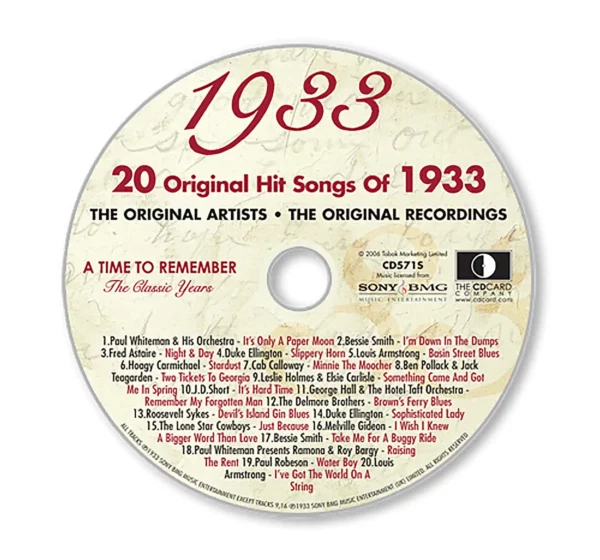 1930's Birthday Greeting Card and Gift in one, includes Hit Music of the year - Image 13