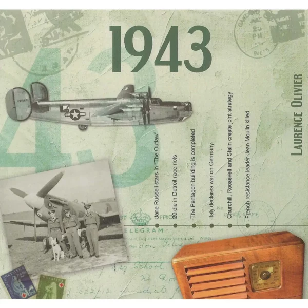 1940's Birthday Greeting Card and Gift in one, includes Hit Music of the year - Image 10