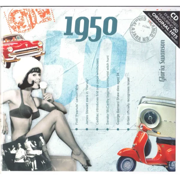 1950's Birthday Greeting Card and Gift in one, includes Hit Music of the year - Image 2