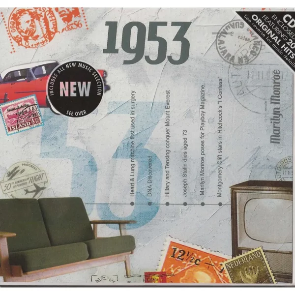 1950's Birthday Greeting Card and Gift in one, includes Hit Music of the year - Image 5