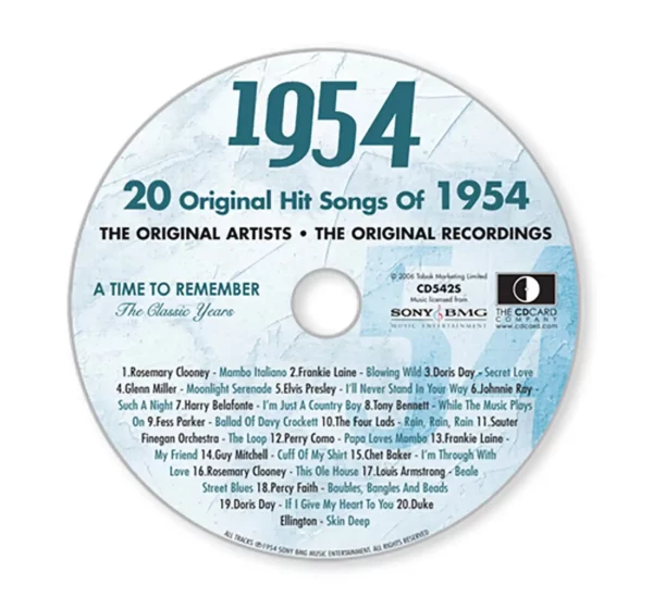 1950's Birthday Greeting Card and Gift in one, includes Hit Music of the year - Image 15