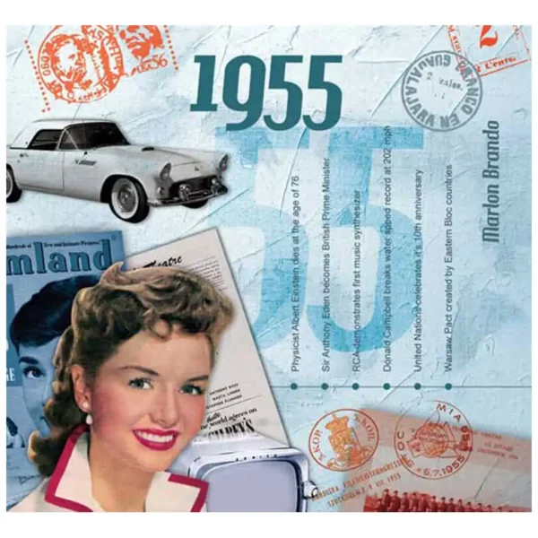 1950's Birthday Greeting Card and Gift in one, includes Hit Music of the year - Image 7