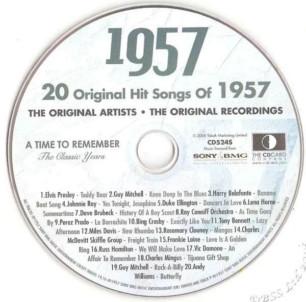 1950's Birthday Greeting Card and Gift in one, includes Hit Music of the year - Image 18