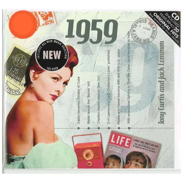1950's Birthday Greeting Card and Gift in one, includes Hit Music of the year - Image 11
