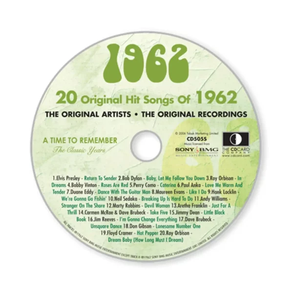 1960's Birthday Greeting Card and Gift in one, includes Hit Music of the year - Image 14
