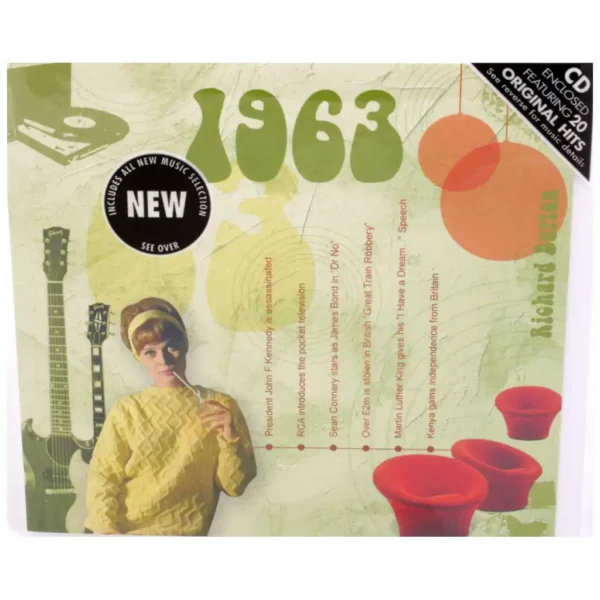 1960's Birthday Greeting Card and Gift in one, includes Hit Music of the year - Image 5