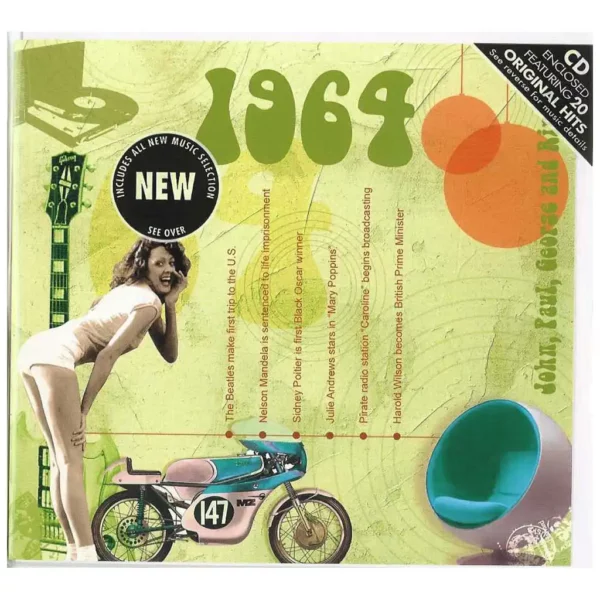 1960's Birthday Greeting Card and Gift in one, includes Hit Music of the year - Image 6