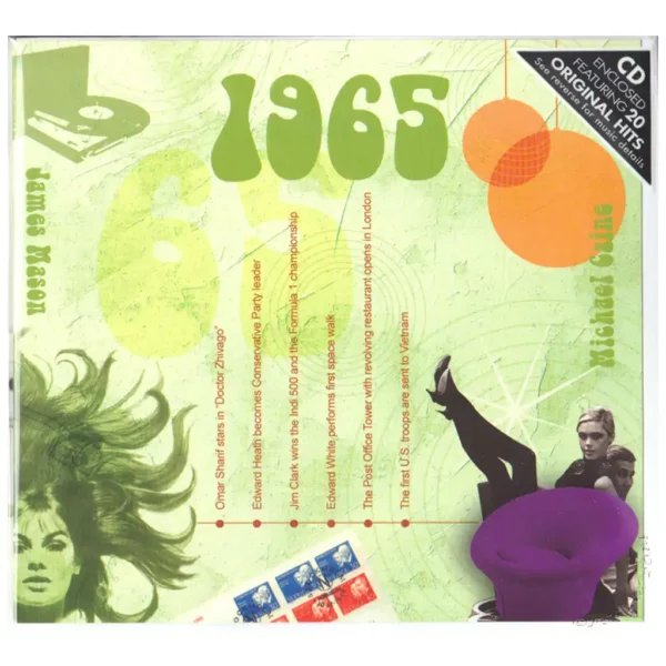 1960's Birthday Greeting Card and Gift in one, includes Hit Music of the year - Image 7