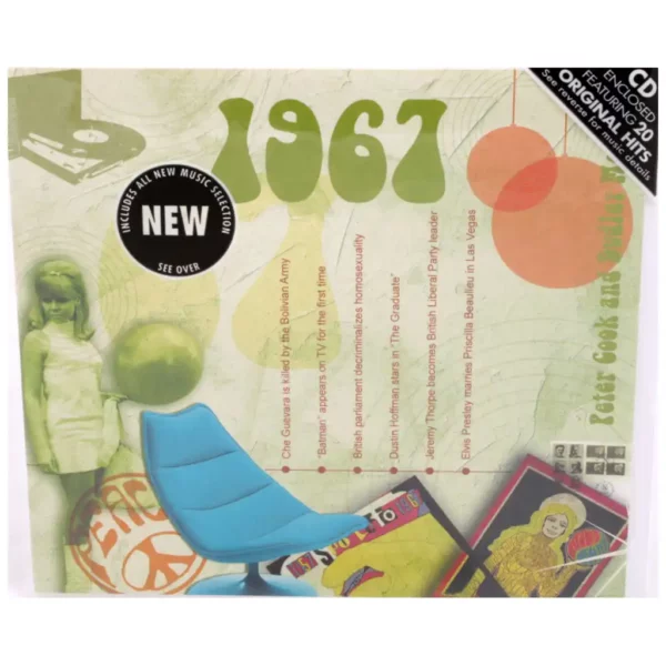 1960's Birthday Greeting Card and Gift in one, includes Hit Music of the year - Image 9