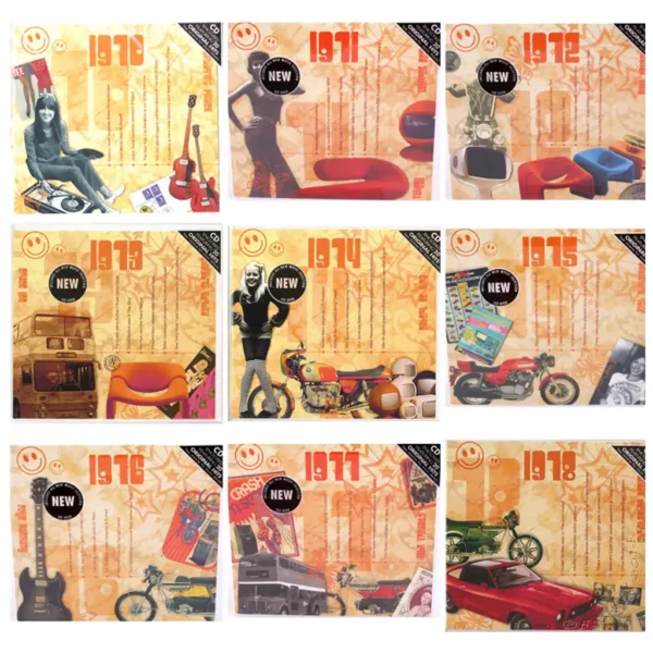 1970's Birthday Greeting Card and Gift in one, includes Hit Music of the year