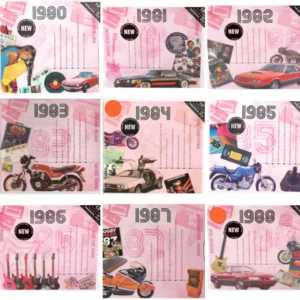 1980's Birthday Greeting Card and Gift in one, includes Hit Music of the year